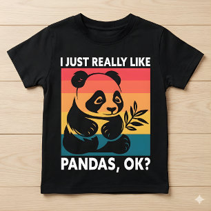 Ik vind panda's gewoon echt leuk OK – Schattige re T-shirt