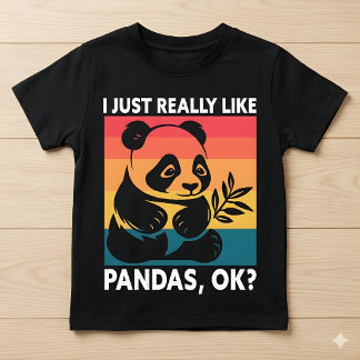 Ik vind panda's gewoon echt leuk OK – Schattige re T-shirt