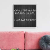 Ik vind papa het leukst - Canvas van 30 x 30 cm Afdruk (Insitu (Woonkamer))