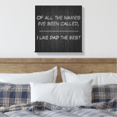Ik vind papa het leukst - Canvas van 30 x 30 cm Afdruk (Insitu (Slaapkamer))