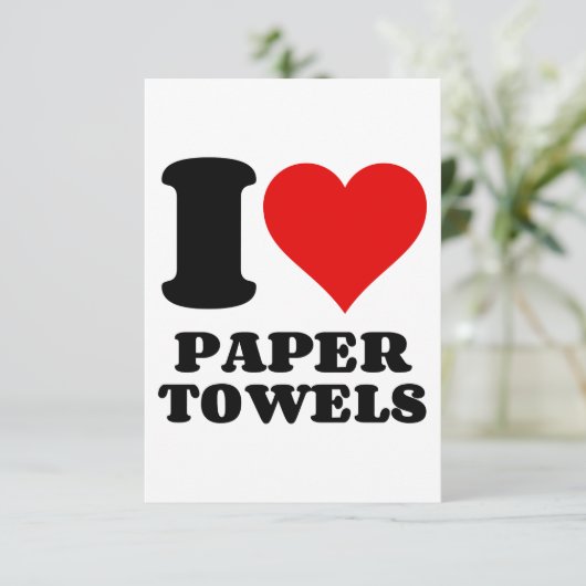 IK VIND PAPIERTOWELS VEEL BEDANKKAART (Staand voorkant)