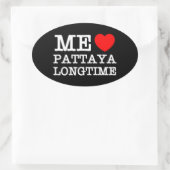 IK VIND PATTAYA LANGTIME OVALE STICKER (Tas)