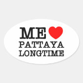 IK VIND PATTAYA LANGTIME OVALE STICKER (Voorkant)
