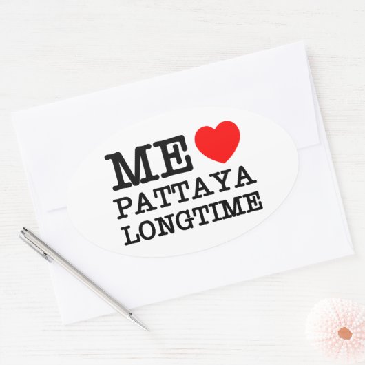 IK VIND PATTAYA LANGTIME OVALE STICKER (Envelop)