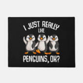 Ik vind pinguïns echt leuk Kinderen Meisjes Jongen Deurmat (Voorkant)
