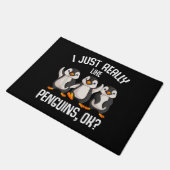 Ik vind pinguïns echt leuk Kinderen Meisjes Jongen Deurmat (Schuin)