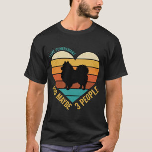 Ik vind Pomeranians leuk en misschien 3 mensen Ret T-shirt
