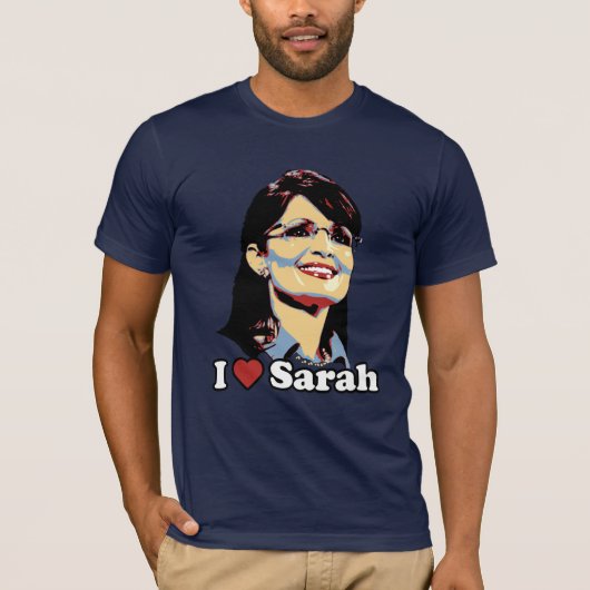 Ik vind Sarah een kleurenportret T-shirt (Voorkant)