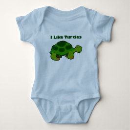 Ik vind schildpadden leuk - Baby Jersey Bodysuit