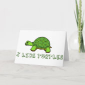 Ik vind schildpadden leuk kaart (Voorkant)