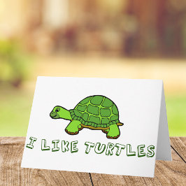 Ik vind schildpadden leuk kaart