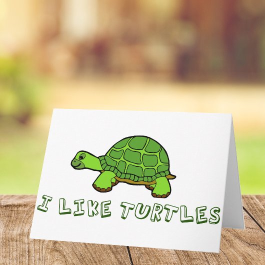 Ik vind schildpadden leuk kaart