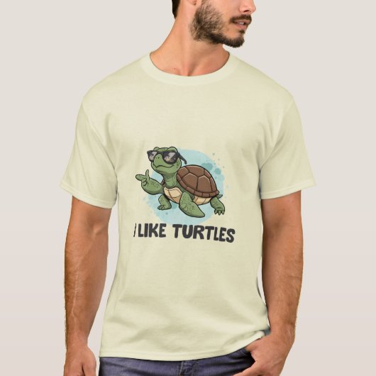 Ik vind schildpadden leuk t-shirt (Voorkant)