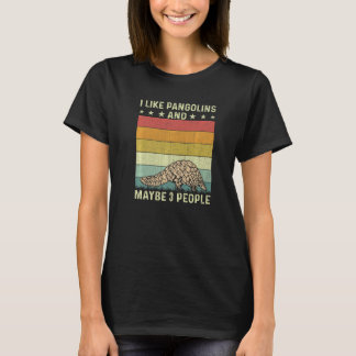 Ik vind schubdieren leuk en misschien 3 mensen ret t-shirt