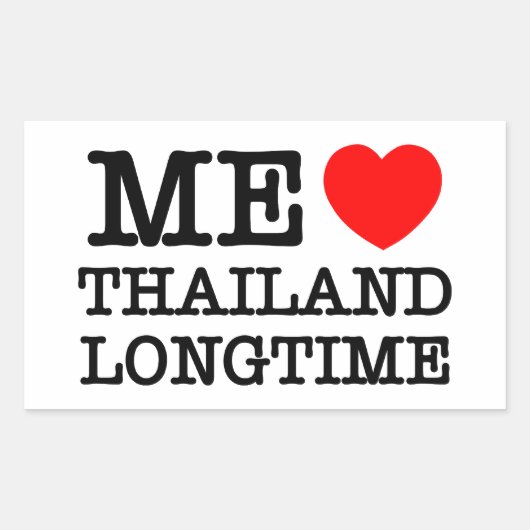 IK VIND THAILAND LANGTIME RECHTHOEKIGE STICKER (Voorkant)