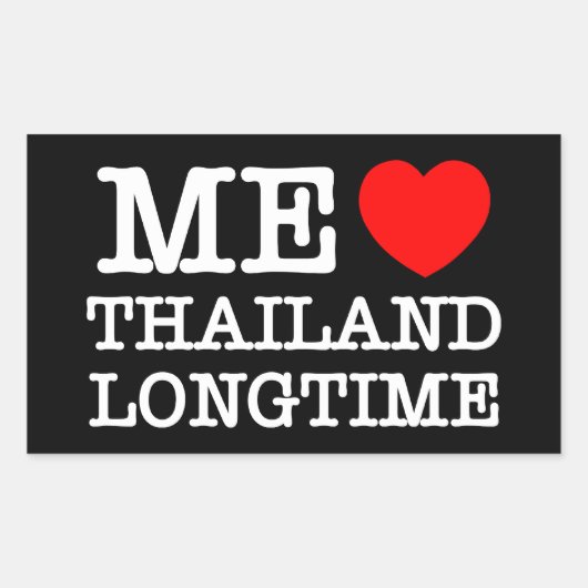 IK VIND THAILAND LANGTIME RECHTHOEKIGE STICKER (Voorkant)