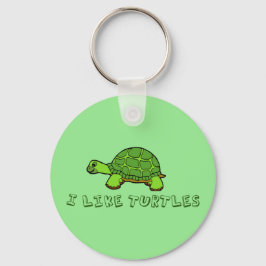 Ik vind Turtles Cute Green Sleutelhanger