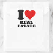 IK VIND VAN ECHTE ESTAAT RECHTHOEKIGE STICKER (Tas)