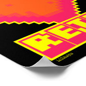 IK VIND VAN RETRO-retro-pixelgamer-cadeau Poster (Hoek)