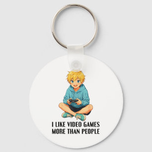 Ik vind videogames leuker dan mensen Funny Gamer A Sleutelhanger