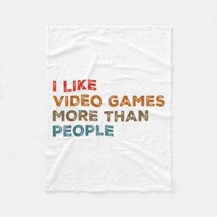 Ik vind videogames leuker dan mensen Funny Gamer G Fleece Deken