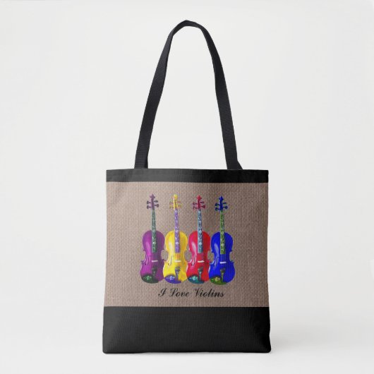 IK VIND VIOLINS TOTE BAG (Voorkant)
