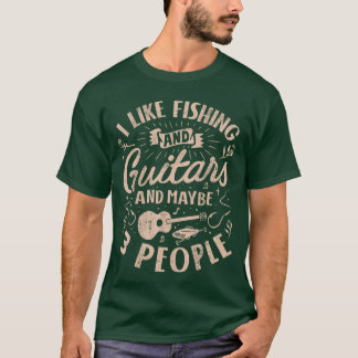 Ik vind vissen en gitaren leuk en misschien 3 mens t-shirt