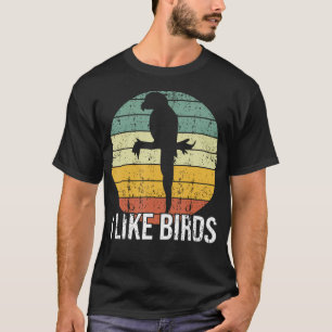 Ik vind vogels vintage t-shirt
