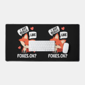 Ik vind vossen gewoon echt leuk oké grappige vosli bureaumat (Keyboard & Muis)