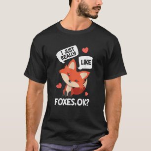 Ik vind vossen gewoon echt leuk oké grappige vosli t-shirt