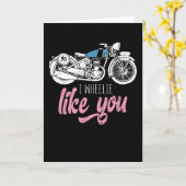 Ik vind Wheelie Like You Grappige motorfiets Kaart (Gele Bloem)