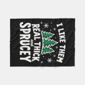 Ik vind ze echt dik & amp; sprucey grappig kerst fleece deken (Voorkant (Horizontaal))