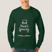 Ik vind ze echt dik en pittig, grappig kerstfeest t-shirt (Voorkant)
