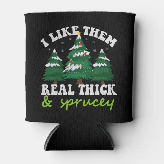 Ik vind ze echt dik en sprankelend leuk Kerstmis Blikjeskoeler (Voorkant)