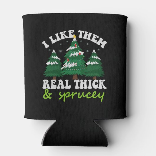 Ik vind ze echt dik en sprankelend leuk Kerstmis Blikjeskoeler (Achterkant)