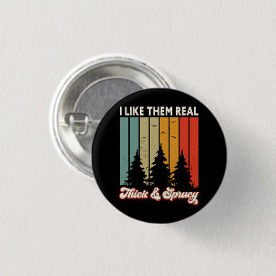 Ik vind ze echt dik en sprucey retro boom kerstbal ronde button 3,2 cm