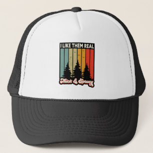 Ik vind ze echt dik en sprucey retro boom kerstbal trucker pet