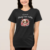 Ik vind ze schattig - shih tzu speelgoed dog Tri-Blend shirt (Voorkant)