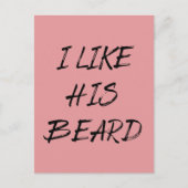 Ik vind zijn baard baardige man grappig briefkaart (Voorkant)