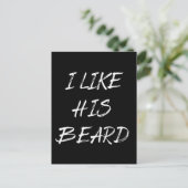 Ik vind zijn baard baardige man grappig briefkaart (Staand voorkant)