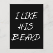 Ik vind zijn baard baardige man grappig briefkaart (Voorkant)