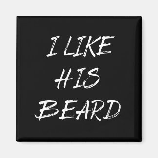 Ik vind zijn baard baardige man grappig magneet
