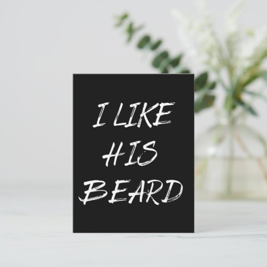 Ik vind zijn baard bebaarde man grappig briefkaart (Staand voorkant)