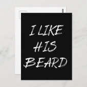Ik vind zijn baard bebaarde man grappig briefkaart (Voorkant / Achterkant)
