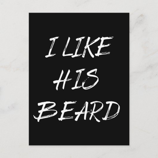 Ik vind zijn baard bebaarde man grappig briefkaart (Voorkant)