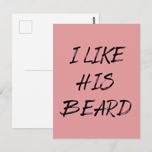 Ik vind zijn baard grappig briefkaart (Voorkant / Achterkant)