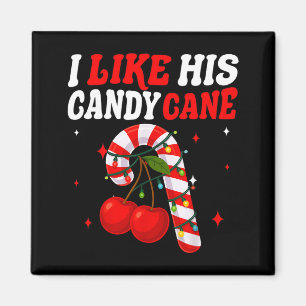 Ik vind zijn Candy Cane Koppel Matching Kerst F Magneet