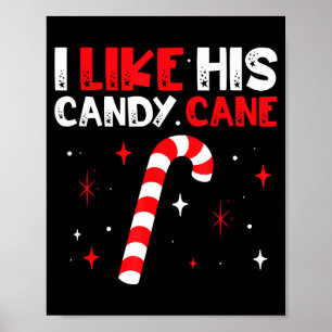 Ik vind zijn Kerstmis Kerststok Couple Matching Ke Poster