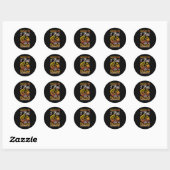 Ik vis als een oud Man Ronde Sticker (Vel)