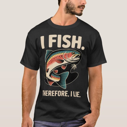 Ik vis. Daarom lieg ik T-shirt (Voorkant)